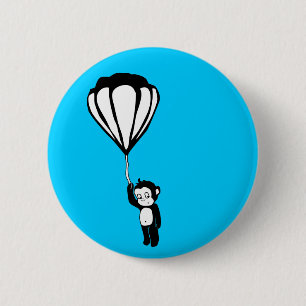 Chapa Redonda De 5 Cm mono volador: globo de aire caliente