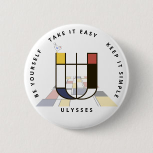 Chapa Redonda De 5 Cm Monograma de arte С el Neoplasticismo apetitoso. L