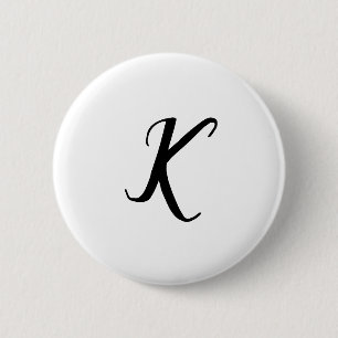 CHAPA REDONDA DE 5 CM MONOGRAMA MÍNIMO SENCILLO NOMBRE PERSONALIZADO KEY