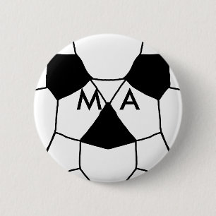 Chapa Redonda De 5 Cm Monograma simple añada su letra de nombre man mini