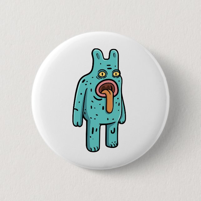 Chapa Redonda De 5 Cm Monster (Anverso)