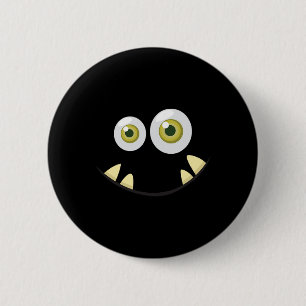 Chapa Redonda De 5 Cm Monster Face Halloween Disstume Idea Triste