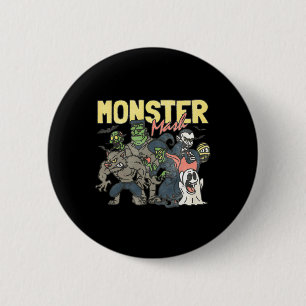 Chapa Redonda De 5 Cm Monster Mash Happy Halloween Spookone Season Trick