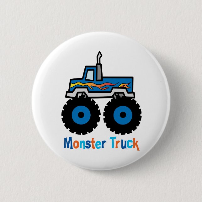 Chapa Redonda De 5 Cm Monster truck (Anverso)