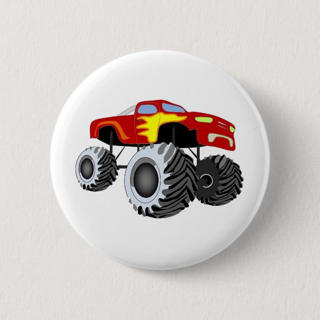 Chapa Redonda De 5 Cm Monster truck (Anverso)