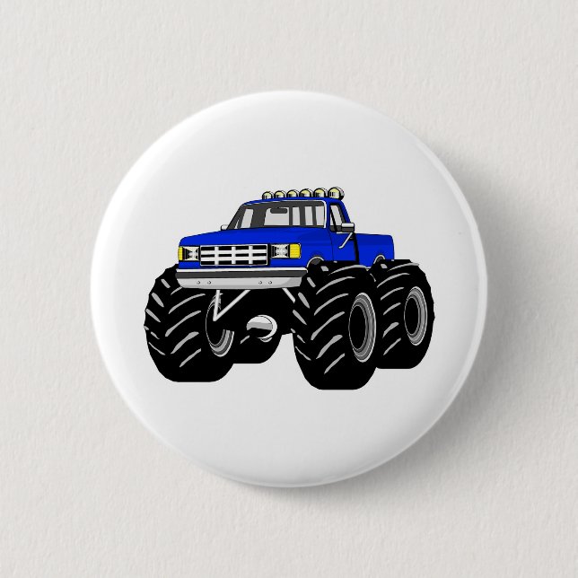 CHAPA REDONDA DE 5 CM MONSTER TRUCK AZUL (Anverso)