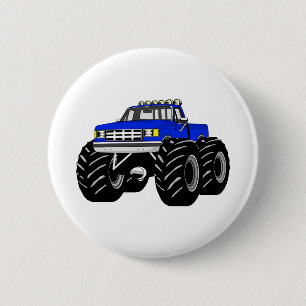 CHAPA REDONDA DE 5 CM MONSTER TRUCK AZUL