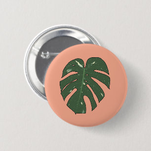 Chapa Redonda De 5 Cm Monstera Constelación Tailandesa