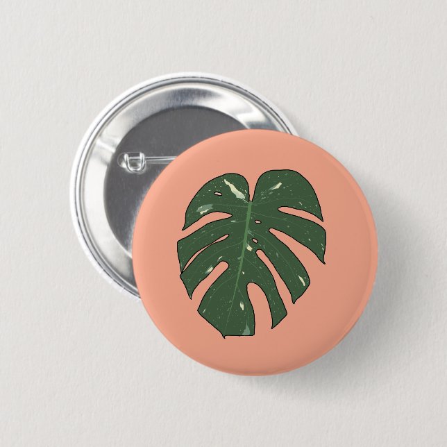 Chapa Redonda De 5 Cm Monstera Constelación Tailandesa (Anverso y reverso)