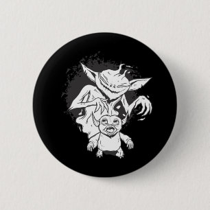 Chapa Redonda De 5 Cm Monstruo de Halloween con diseño de creatura escal