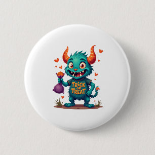 Chapa Redonda De 5 Cm Monstruo de truco o truco de canguro - Camiseta de