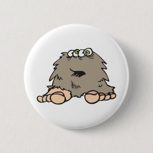 Chapa Redonda De 5 Cm monstruo divertido y peludo de Bigfoot