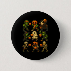 Chapa Redonda De 5 Cm Monstruos de Halloween tocando disfraz divertida