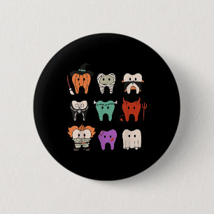 Chapa Redonda De 5 Cm Monstruos Divertidos De Higiene Dental Lindo Equip