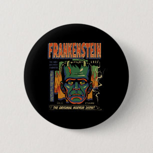 Chapa Redonda De 5 Cm Monstruos universales Frankenstein Vintage Hallowe