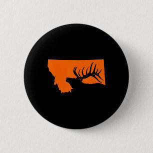 Chapa Redonda De 5 Cm Montana Elk Hunting