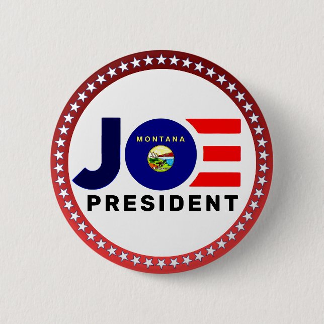 Chapa Redonda De 5 Cm Montana quiere Joe 2020 (Anverso)