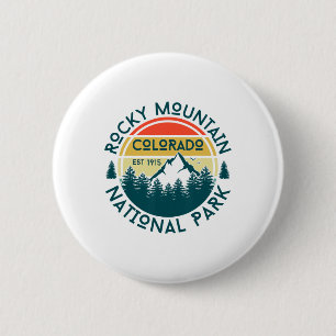 Chapa Redonda De 5 Cm Montaña rocosa Colorado Naturaleza Senderismo al a