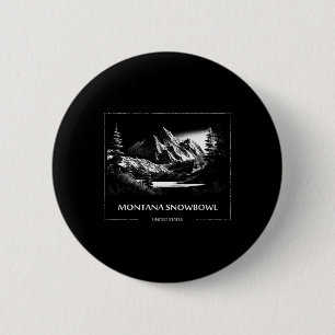 Chapa Redonda De 5 Cm Montana Snowbowl Estados Unidos Esquí Esquiador