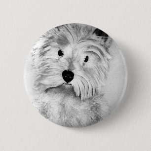 Chapa Redonda De 5 Cm Montaña Terrier blanco del oeste