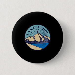Chapa Redonda De 5 Cm Montañas de Nieve para Esquiar Ss Cute, Laguna Vin