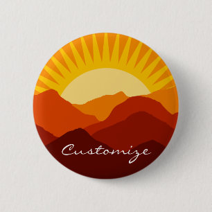 Chapa Redonda De 5 Cm Montañas del desierto Thunder_Cove