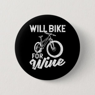 Chapa Redonda De 5 Cm Montaré en Bicicleta por Vino Amantes Divertidos d