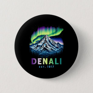 Chapa Redonda De 5 Cm Monte Denali Parque Nacional Denali Montaña Alaska