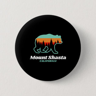 Chapa Redonda De 5 Cm Monte Shasta California Esquí Snowboard Oso