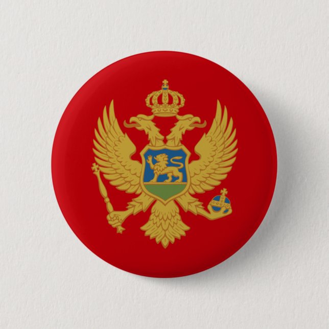 Chapa Redonda De 5 Cm Montenegro (Anverso)