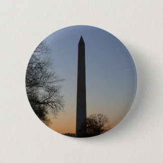 Chapa Redonda De 5 Cm Monumento a Washington al atardecer
