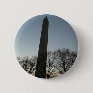 Chapa Redonda De 5 Cm Monumento a Washington en el paisaje invernal II