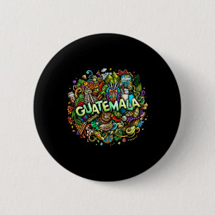 Chapa Redonda De 5 Cm Monumentos guatemaltecos y Ciudad de Guatemala 