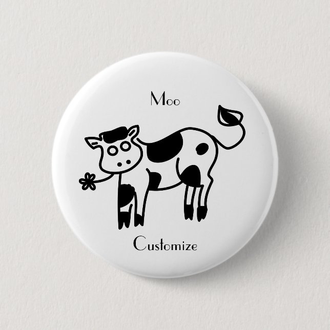 Chapa Redonda De 5 Cm Moo Cow Thunder_Cove (Anverso)
