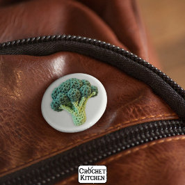 Chapa Redonda De 5 Cm Mood divertido impulsó crochet verde Minimalista b