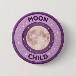 Chapa Redonda De 5 Cm Moon Child