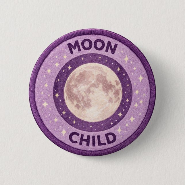 Chapa Redonda De 5 Cm Moon Child (Anverso)