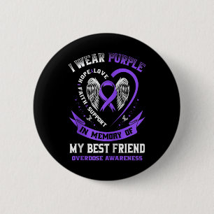 Chapa Redonda De 5 Cm Morado En Memoria De Mi Mejor Amigo Sobre La Sobre