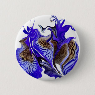 Chapa Redonda De 5 Cm Morado Iris Flower Swirls