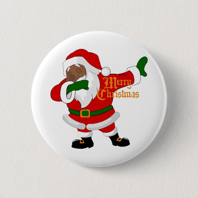 Chapa Redonda De 5 Cm moreno santa claus (Anverso)