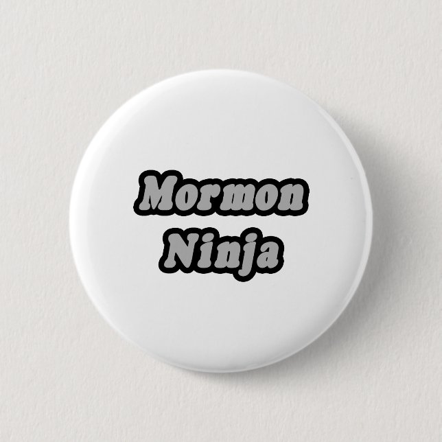 Chapa Redonda De 5 Cm Mormon Ninja (Anverso)