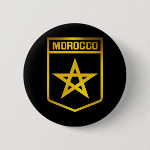 Chapa Redonda De 5 Cm Morocco Emblem