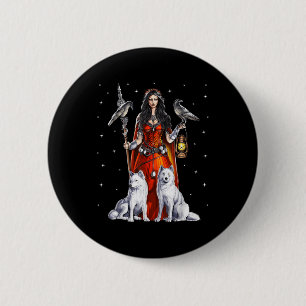 Chapa Redonda De 5 Cm Morrigan Goddess Mithología Celta Pagan Deity Of W
