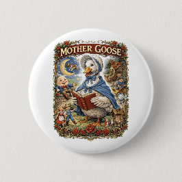 Chapa Redonda De 5 Cm Mother Goose