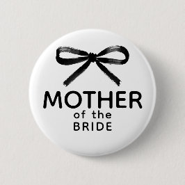 Chapa Redonda De 5 Cm Mother of the Bride - Black Bow Whimsical
