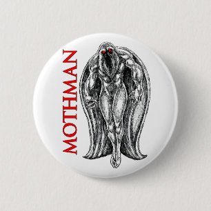 Chapa Redonda De 5 Cm Mothman