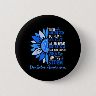 Chapa Redonda De 5 Cm Motivación Apoyo Escuadrón Diabetes Azules Sunflow