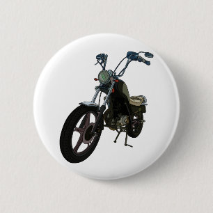 Chapa Redonda De 5 Cm Motocicleta clásica de época