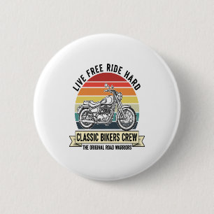 Chapa Redonda De 5 Cm Motocicleta del equipo de motociclistas clásicos.j