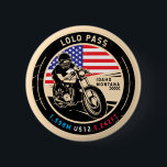 Chapa Redonda De 5 Cm Motocicleta Lolo Pass Idaho<br><div class="desc">Paso Lolo hecho con un emblema vintage de estilo angustiado. Se encuentra en una famosa ruta panorámica de Idaho y Montana.</div>